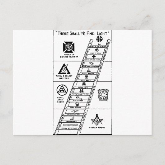 York Rite Ladder Briefkaart (Voorkant)