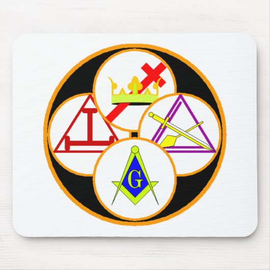 York Rite Mason Muismat (Voorkant)