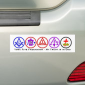 York Rite Trust in God Bumpersticker (Op auto)