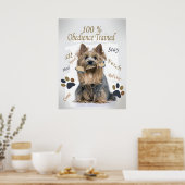 Yorkie 100 % Obedience Formé Poster (Cuisine)