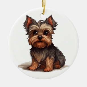 YORKIE -993- KERAMISCH ORNAMENT