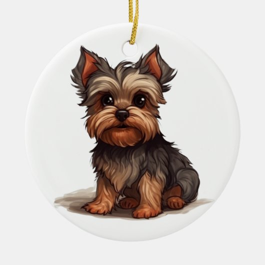 YORKIE -993- KERAMISCH ORNAMENT (Voorkant)