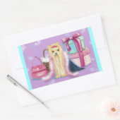 Yorkie aankleden rechthoekige sticker (Envelop)