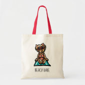 Yorkie Beach Babe Tote Bag (Voorkant)