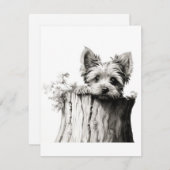 Yorkie Blank Note Kaarten (Voorkant / Achterkant)