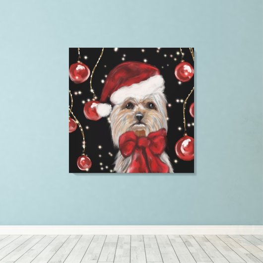 Yorkie Canvas Afdruk (Insitu (Houten vloer))