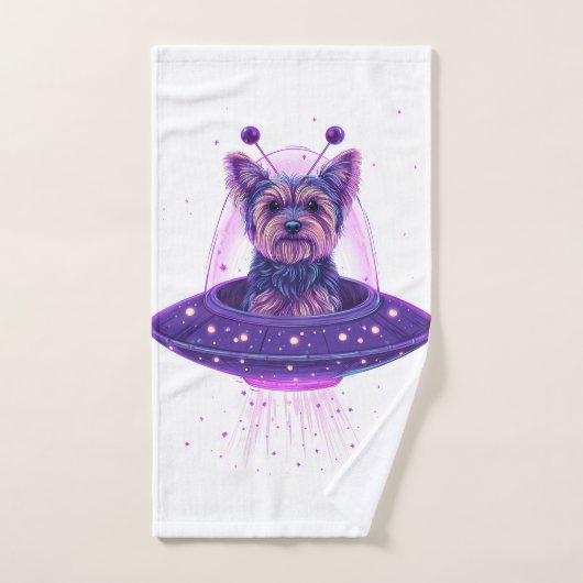 Yorkie � Chien Hors De Ce Monde (Serviette à main)