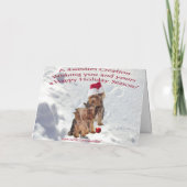 Yorkie Christmas Snow Scene Carte de voeux (Dos)