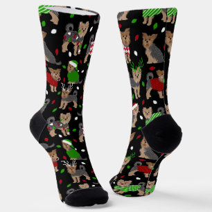 Yorkie Christmas Yorkshire Terrier Dog Sokken