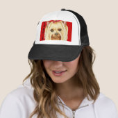 Yorkie Color Block Trucker Hat Pet (In situ)