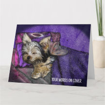 Yorkie Condoleance Herdenkingskaart Huisdierverlie