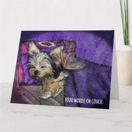 Yorkie Condoleance Herdenkingskaart Huisdierverlie Kaart