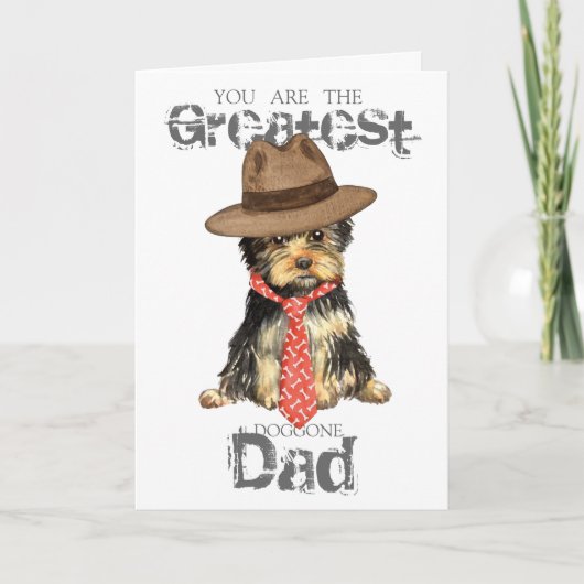 Yorkie Dad Kaart (Voorkant)