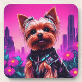 Yorkie - dessous de verre avec dos de liège - ense (Devant)