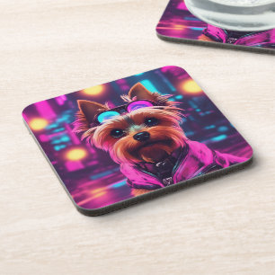 Yorkie - dessous de verre avec dos de liège - ense