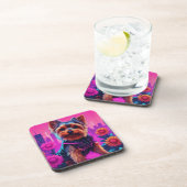 Yorkie - dessous de verre avec dos de liège - ense (Côté Droit)