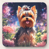 Yorkie - dessous de verre avec dos de liège - ense (Devant)