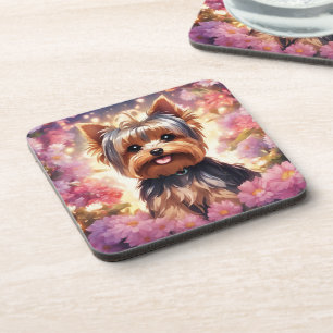 Yorkie - dessous de verre avec dos de liège - ense