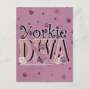Yorkie DIVA Briefkaart