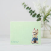 Yorkie Dog Briefkaart (Staand voorkant)