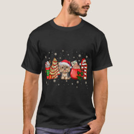 Yorkie Dog Christmas Pyjamas Coffee Latte Mokken T-shirt
