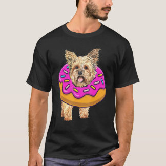 Yorkie Dog Donut Doughnut Bakers Verjaardag Meisje T-shirt