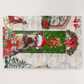 Yorkie Dog Kerstmis   Legpuzzel (Horizontaal)