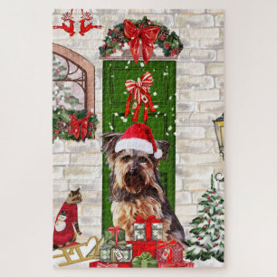 Yorkie Dog Kerstmis   Legpuzzel
