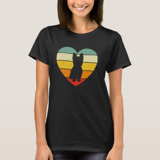 Yorkie Dog Love Retro  Heart Yorkshire Terr T-shirt