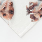 Yorkie Dog Love Yorkshire Terrier Fleece Deken (Hoek)
