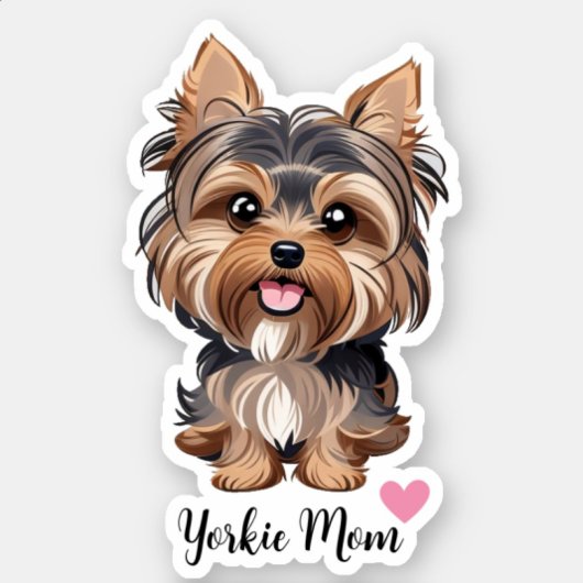Yorkie Dog mam Sticker