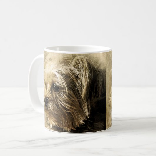 Yorkie Dog Puppy Mok Coffee Mok Cup (Voorkant links)