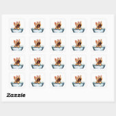 Yorkie Dog Vierkante Sticker (Vel)