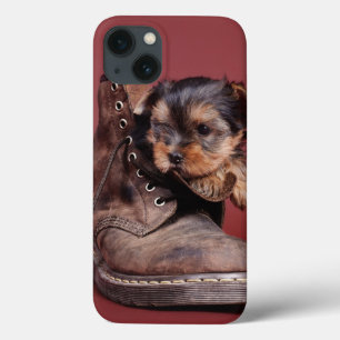 Yorkie en boot iPhone 13 hoesje