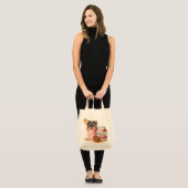 Yorkie en chocolade cupcakes tote bag (Voorkant (model))