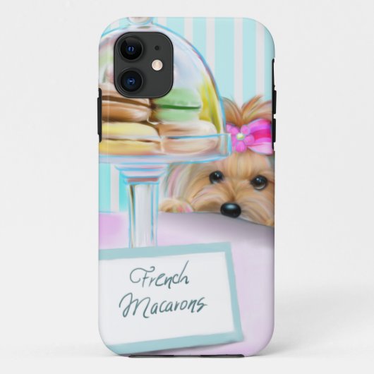Yorkie Franse Macarons Case-Mate iPhone Case (Achterkant)