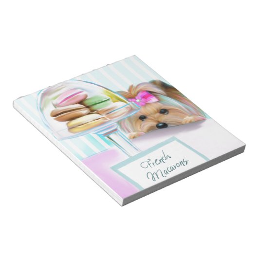 Yorkie French Macarons Notitieblok (Schuin)