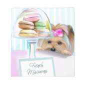 Yorkie French Macarons Notitieblok (Voorkant)