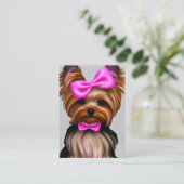 Yorkie Graphic Contactkaartje (Staand voorkant)