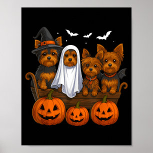 Yorkie Halloween Grappige Yorkshire Terrier Hond T Poster