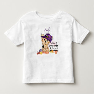 Yorkie heeft een pawsitief Happy Halloween Kinder Shirts