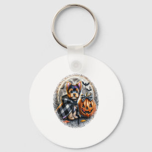 Yorkie Hond Halloween Sleutelhanger