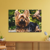 Yorkie hondendoek canvas afdruk (Insitu (Woonkamer))