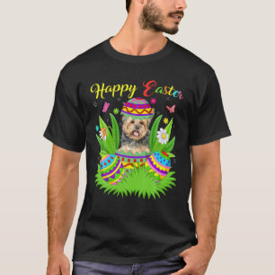 Yorkie Hondenliefhebber Floral Easter Egg Funny Yo T-shirt