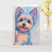 Yorkie Kaart - Blanco (Gele Bloem)