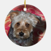 Yorkie Keramisch Ornament (Achterkant)