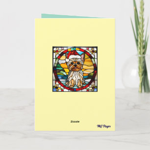 Yorkie Kerstmis Bedankkaart