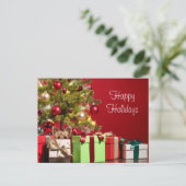 Yorkie Kerstmis Briefkaart (Staand voorkant)