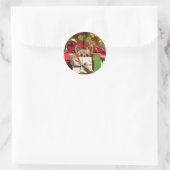 Yorkie Kerstmis Ronde Sticker (Tas)