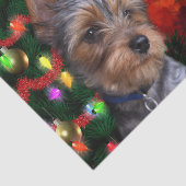 Yorkie Kerstmis Tissuepapier (Detail)